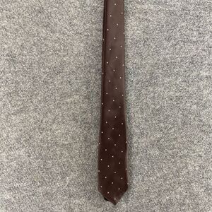 5/$45 Wembley Tie Men One Size Brown Geometric Leatherback Adjustable Classic